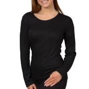 Trofe Wool Bamboo Solids Longsleeve Top Svart Large Dam