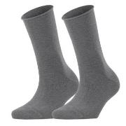 Falke Strumpor 2P Women Casual Happy Sock Grå Strl 39/42 Dam