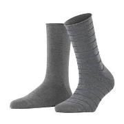 Falke Strumpor 2P Women Happy Stripe Socks Grå Strl 39/42 Dam