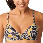 Sloggi Shore Fancy Guppy Bikini Top Svart/Gul S+ Dam