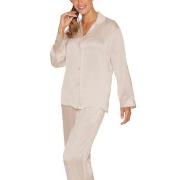 Lady Avenue Pure Silk Basic Pyjamas Pärlvit silke Small Dam