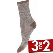 Decoy Strumpor Glitter Patterned Ankle Socks Beige Strl 37/41 Dam