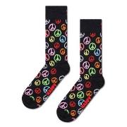 Happy socks Strumpor Peace Sock Svart bomull Strl 41/46