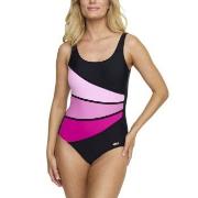 Damella Laura Chlorine Resistant Swimsuit Svart/Rosa 38 Dam