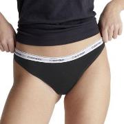 Calvin Klein Trosor Modern Logo Thong Svart bomull Small Dam