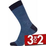 Egtved Strumpor Twin Wool Cotton Sock Blå Strl 45/48