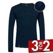 Dovre Organic Cotton Grand Dad Rib Shirt Marin ekologisk bomull Small ...