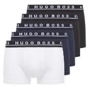 BOSS Kalsonger 5P Cotton Boxer Trunks A Svart/Blå bomull Large Herr