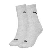 Puma Strumpor 2P Women Logo Crew Socks Grå Strl 39/42 Dam