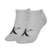 Calvin Klein Strumpor 2P Women Monogram Sneaker Socks Grå Strl 35/39 D...