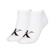 Calvin Klein Strumpor 2P Women Monogram Sneaker Socks Vit Strl 39/42 D...