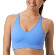 Björn Borg BH Mid V Support Sports Bra Blå Small Dam