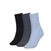 Calvin Klein Strumpor 3P Emma Roll Top Crew Socks Blå/Grå One Size Dam