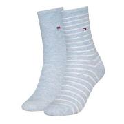 Tommy Hilfiger Strumpor 2P Classic Small Stripe Socks Ljusblå Strl 39/...