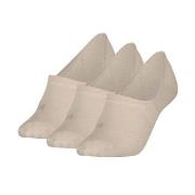 Calvin Klein Strumpor 3P Footie Socks For Women Beige Strl 39/42 Dam