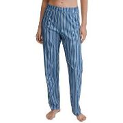 Calida Favourites Sleep Long Pants Blårandig bomull Small Dam