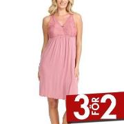 Damella Louise Nightdress Without Sleeves Rosa viskos Small Dam