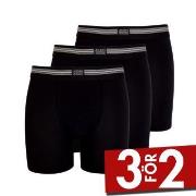 Jockey Kalsonger 3P Cotton Stretch Boxer Trunk Svart bomull Small Herr