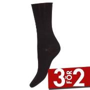 Decoy Strumpor 2P Fine Knit Cotton Socks Svart Strl 37/41 Dam