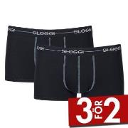 Sloggi Kalsonger 2P For Men Start Hip Svart bomull Small Herr