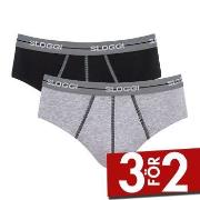 Sloggi Kalsonger 2P For Men Start Midi Grå bomull Small Herr