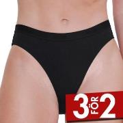 Sloggi Trosor 2P GO Casual High Leg Briefs Svart bomull Small Dam