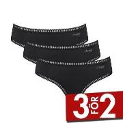 Sloggi Trosor 3P GO Crush Hipster Briefs Svart bomull Small Dam