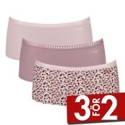 Sloggi Trosor 3P GO Crush Hipster Shorts Sand/rosa bomull Small Dam