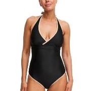 Swegmark Haiti Halterneck Swimsuit Svart m Beige B/C 38 Dam