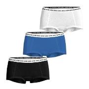 Björn Borg Trosor 3P Logo Boxers Shorts Svart/Blå bomull Small Dam