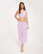 Only - Blommig - Onlmadeline Lw Calf Skirt Ptm