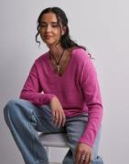 Only - Rosa - Onlrica Life L/S V-Neck Pullo Knt N