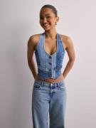 Abrand Jeans - Blå - Denim Vest Patchwork