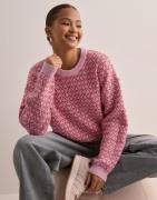 Pieces - Rosa - Pcnavi Ls O-Neck Knit Mm