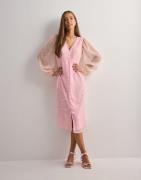 Vero Moda - Rosa - Vmsmilla Ls V-Neck Calf Dress Wvn G