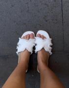 Nelly - Vit - Slip In Canvase Sandal