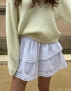 Nelly - Vit - Lace Detail Frill Skirt