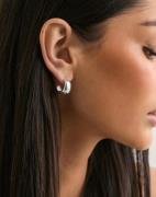 Pieces - Silver - Fpbella Small Hoop Plated Noos