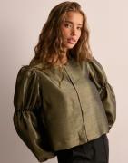 Malina - Guld - Zoey Double pouf sleeve blouse