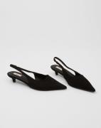 Nelly - Svart - Kitten Heel Slingback
