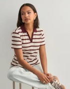 Only - Rutigt/Randigt - Onlhalia S/S Collar Top Box Jrs