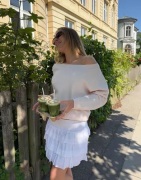 Nelly - Rosa - Wide Neck Knit Sweater