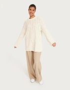 Only - Vit - Onlnora Life Ls Loose Oneck Cc Knt