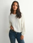 Only - Vit - Onlsusia Life Ls O-Neck Cc Knt