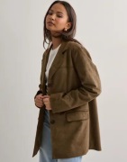 Only - Brun - Onltulip Faux Suede Blazer Coat Otw