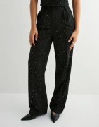 Pieces - Svart - Pcmichelle Rhinestone Hw Pant