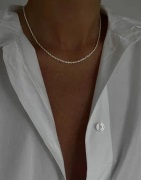 Muli Collection - Silver - Thin Rope Chain Necklace