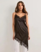 Pieces - Brun - Pcnomi Strap Satin Lace Dress Wvn D