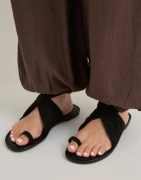 Nelly - Svart - Scrunch Boho Flat