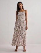 Only - Blommig - Onlmolly S/L Long Dress Jrs